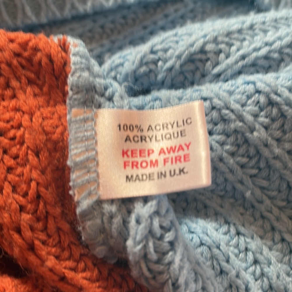 Pretty Little Thing Color Block Sweater Dress | baby blue m, cayenne, creme sz S - Picture 10 of 11